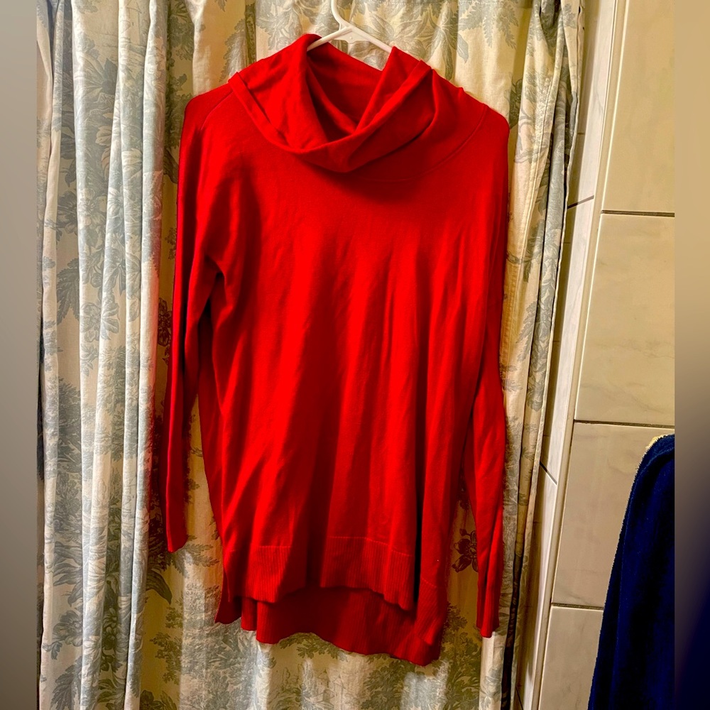 NWT New Directions red sweater with cowl neck size M